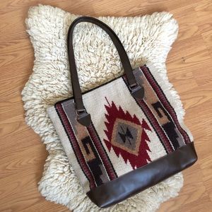 💯 wool handmade native tote